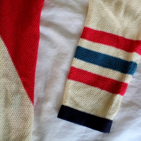 NWOT Multi Colored Cardigan by Dear Creatures Nautical Women's Size M Cotton - Picture 5 of 8